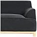 Divano Angolare 3 Posti Sosjo Tessuto Nero Lato Destro - Foto miniatura 6