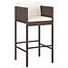 Set Bar da Giardino 5 pz con Cuscini in Polyrattan Marrone - Foto miniatura 4