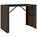 Set Bar da Giardino 5 pz con Cuscini in Polyrattan Marrone - Foto miniatura 6