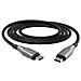 Cavo Usb-c A Usb-c 3m Ricarica Rapida Ultra Resistente, Nero / Argento - Foto miniatura 2