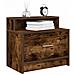 Comodino Con Cassetto Rovere Fumo 51x31x47 Cm - Foto miniatura 1