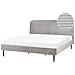 Letto Velluto A Coste Flayat 180 X 200 Cm Grigio Chiaro - Foto miniatura 2
