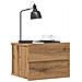Comodini A Muro 2 Pz Rovere Artigianale 40x32x30 Cm - Foto miniatura 1