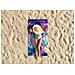 Telo Mare Grande 100x180 Spugna Spiaggia Piscina Maui Ananas Violet D12 - Foto miniatura 3
