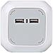 Striscia Di Alimentazione A 4 Vie Con 2 Porte Usb Alea-power Di Forma Cubica Da 1,4 M, Bianco - Foto miniatura 2
