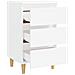 Lusso Casadino -  Comodino Con Gambe In Legno Massello Bianco 40x35x69 Cm - Foto miniatura 3