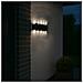 Applique Da Muro 10 Led Lampada A Parete Nero Con Luce Bianco Freddo 26x8x3cm - Foto miniatura 2