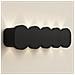 Applique Da Muro 10 Led Lampada A Parete Nero Con Luce Bianco Freddo 26x8x3cm - Foto miniatura 3