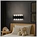 Applique Da Muro 10 Led Lampada A Parete Nero Con Luce Bianco Freddo 26x8x3cm - Foto miniatura 4