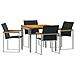 Set da Pranzo da Giardino  5 Pezzi in Legno Massello di Acacia, Tavolo da Pranzo Esterno  90x90x74.5 cm in Legno Massello di Acacia - Foto miniatura 1