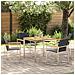 Set da Pranzo da Giardino  5 Pezzi in Legno Massello di Acacia, Tavolo da Pranzo Esterno  90x90x74.5 cm in Legno Massello di Acacia - Foto miniatura 2