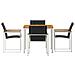 Set da Pranzo da Giardino  5 Pezzi in Legno Massello di Acacia, Tavolo da Pranzo Esterno  90x90x74.5 cm in Legno Massello di Acacia - Foto miniatura 7
