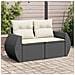 Divano da Giardino con Cuscini a 2 Posti Nero in Polyrattan - Foto miniatura 2