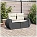 Divano da Giardino con Cuscini a 2 Posti Nero in Polyrattan - Foto miniatura 3