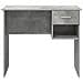 Scrivania con Spazio di Archiviazione Grigio Cemento 90x49.5x75 cm Legno Compresso - Foto miniatura 6