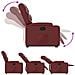 Poltrona Alzapersona Reclinabile Rosso Vino in Similpelle - Foto miniatura 7