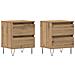 Comodini 2 pcs Rovere Artigianale 40x35x50 cm Legno Ingegnerizzato - Foto miniatura 1
