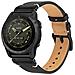 Cinturino In Pelle Premium Compatibile Con Garmin Fenix 8/7x / 3 - Elegante Cinturino Di Ricambio Black 20 Mm - Foto miniatura 2