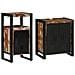 Set di mobili per il bagno 2 pcs legno massello di riciclo - Foto miniatura 8