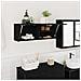 Mobile da Bagno a Parete Nero 80x25x30 cm in Legno Multistrato - Foto miniatura 2