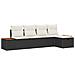 Set Divano da Giardino 5 pcs Nero 55 x 62 x 69 cm Poly Rattan - Foto miniatura 1