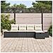 Set Divano da Giardino 5 pcs Nero 55 x 62 x 69 cm Poly Rattan - Foto miniatura 3