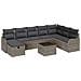 Set Divano da Giardino con cuscino 9 pcs Grigio Poly Rattan - Foto miniatura 1