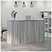 Banco Reception Grigio Sonoma 180x50x103,5 cm Legno Multistrato - Foto miniatura 4