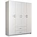 ROMANA 160 BIEL KPLB armadio /guardaroba per camera da letto 11 ripiani 4 porta /porte Bianco - Foto miniatura 1
