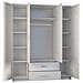 ROMANA 160 BIEL KPLB armadio /guardaroba per camera da letto 11 ripiani 4 porta /porte Bianco - Foto miniatura 2