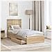 Letto con Contenitore con testiera Rovere Sonoma 75 x 190 cm - Foto miniatura 3