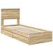 Letto con Contenitore con testiera Rovere Sonoma 75 x 190 cm - Foto miniatura 4