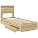 Letto con Contenitore con testiera Rovere Sonoma 75 x 190 cm - Foto miniatura 5