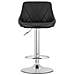 Sgabello girevole DAKA - Ecopelle nera / Base cromata x 2 - Foto miniatura 4
