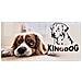 55x45 cm KINGDOG Cuccia per cani impermeabile personalizzabile Nero - Foto miniatura 7