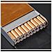 Portasigarette Medio In Pelle Pu Con Chiusura Magnetica - Contiene 20 Sigarette Slim Brown - Foto miniatura 4