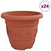 Vaso Rotondo per Fiori 24 pcs Rosso Mattone Ø 26 x 21.5 cm - Foto miniatura 1