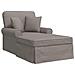 Chaise Longe con Gonna con cuscino 3 pcs Talpa Tessuto - Foto miniatura 1