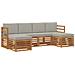 Set divani con cuscino 6 pcs Grigio Naturale e Chiaro - Foto miniatura 1