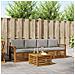 Set divani con cuscino 5 pcs Grigio Naturale e Chiaro - Foto miniatura 2