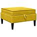 Pouf con Storage Giallo Velluto - Foto miniatura 1