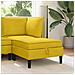 Pouf con Storage Giallo Velluto - Foto miniatura 2