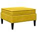 Pouf con Storage Giallo Velluto - Foto miniatura 6