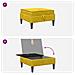 Pouf con Storage Giallo Velluto - Foto miniatura 8