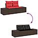 Set Divano da Giardino 6 pz Beige e Rosso polyrattan - Foto miniatura 10