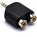 235-Adattatore audio JACK 3.5 stereo maschio - 2 RCA femmina - Foto miniatura 1