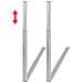 2 Gambe Telescopiche Per Tavolo Nickel 710 Mm-1100 Mm - Foto miniatura 2