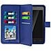Custodia A Libro Universale Smartphone 6 Portacarte Blu Taglia Xxl - Foto miniatura 1