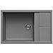Lavello Unico 310 Granitek 78x50 cm 1 vasca con gocciolatoio Colore Grigio Cemento 48 - Foto miniatura 1