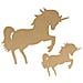Sagoma In Legno Mdf Unicorno - 25,5 Cm - Foto miniatura 1